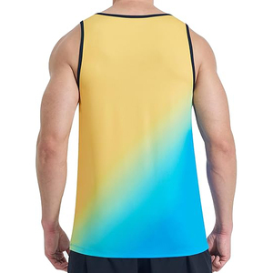 men fitness sleeveless <b>vest</b> cotton spandex gym workout <b>muscle</b> breathable stretch tank top - Product Image 3