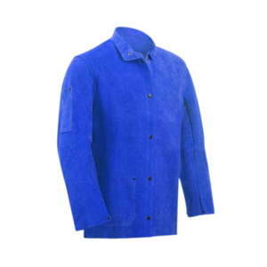 Veste de soudeur en cuir de vachette de qualité supérieure, protection industrielle du corps, vêtements de sécurité anti-feu robustes - Product Image 3