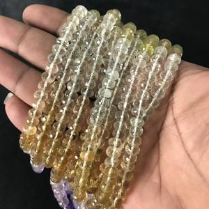 Perles Rondelles Semi-Brutes Facettées 100% Naturelles Certifiées IGI 5mm-6mm Grade AA Multicolores en Pierre Naturelle pour la Fabrication de Bijoux - Product Image 6