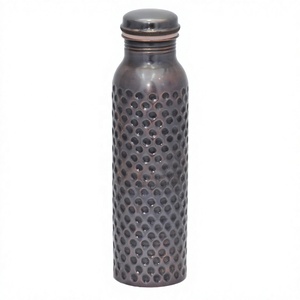 Aged Pure <b>Copper</b> Water <b>Bottle</b> Hydration Vessel for Gym Use Handmade Pure <b>Copper</b> <b>Bottle</b> for Adults by Axiom Home Accents - Product Image 1