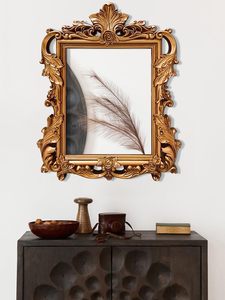 Handcrafted Antique Solid Wood Wall Mirror Carved Rustic <b>Framed</b> <b>Arched</b> Glass Decorative Home Decor Aqudus Saleem Uttar Pradesh - Product Image 3