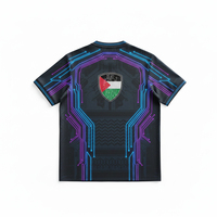 Camiseta de Fútbol de Palestina Colección 2026, Logotipo Personalizado Impreso, Pantalón Corto 100% Poliéster, Transpirable, de Secado Rápido, Antibacteriano, Anti-UV