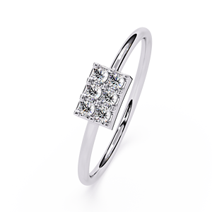 Anillo de Compromiso de Diamantes Redondos para Mujer, Platino, Estilo Clásico, Diamantes Naturales con Certificación GIA, Color D - Product Image 2