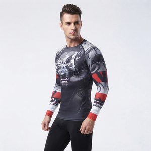 Top Quality <b>Compression</b> <b>Shirts</b> Custom Breathable Anti-Bacterial Eco-Friendly Spandex/Polyester Front Quick Dry Sweat Running - Product Image 3