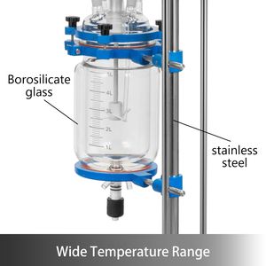 Reattore in Vetro da Laboratorio da 5L con Rivestimento, Componente Motore e Recipiente per Reazioni Chimiche per Studi di Laboratorio - Product Image 2