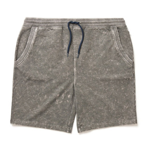 Acid Wash Vintage 100% Cotton Gym Shorts Custom Relaxed Fit <b>Elastic</b> Waist Breathable Anti-Wrinkle Workout Shorts Manufacturer - Product Image 5
