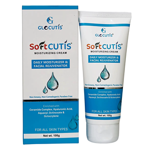 Crema Hidratante Glocutis SoftCutis 100g con Ceramida y Ácido Hialurónico, No Grasa, No Comedogénica, Cuidado Facial Diario - Product Image 3