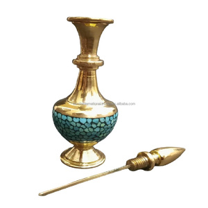 Pot d'eye-liner en laiton de haute qualité avec bâton Surmedani polonais fini pour la bouteille de stockage Surma est utilisé maquillage des yeux - Product Image 4