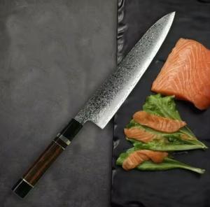 Handmade Damascus Steel Chef <b>Knife</b> <b>Sharp</b> Blade Wood Handle Non-Stick Coating Dishwasher Safe for Daily Kitchen Use - Product Image 1