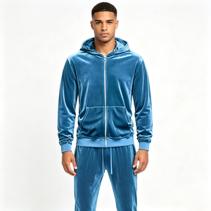 Men Soft <b>Velvet</b> Track Suit Wholesale Premium Velour Hoodie <b>Jogger</b> Pants Two Piece Luxury Outfit Stylish Modern Casual <b>Velvet</b> - Product Image 4