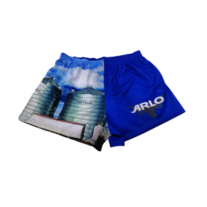 Shorts de rugby en polyester de haute qualité, personnalisables avec votre logo, matériau plus épais, poche zippée, sublimation. - Product Image 2