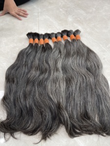 Chất Lượng Hàng Đầu Màu Xám Đen Nguyên Liệu Việt Tóc Từ 100% Tóc Con Người Cho Tẩy Trắng Bán Buôn Với Giá Tốt Từ Việt Nam Tóc Nhà Máy - Product Image 4