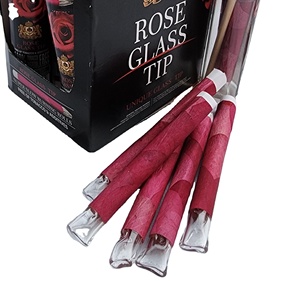 Cônes de rose roulés à la main Le plus grand fabricant indien Pétales de rose de luxe roule des pointes de bois et de verre Meilleurs prix Fournisseur indien - Product Image 1