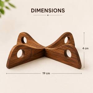 Premium Handcrafted Acacia Wood Detachable <b>Trivet</b> for Hot Pots & Pans, Wooden Table Heat Protector Stand - Product Image 4