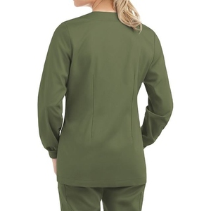 Hospital Work Medical Scrub Jacket Breathable Stretch <b>Fabric</b> <b>Autumn</b> Winter Long Sleeve Scrub Uniform - Product Image 3