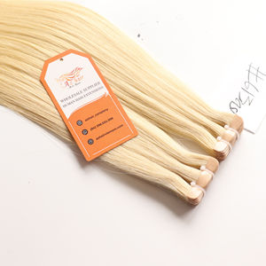 Personnalisation gratuite de la couleur des extensions de cheveux de bande cheveux humains Remy cuticule aligné ultra mince bandes de longue durée prix de gros - Product Image 1