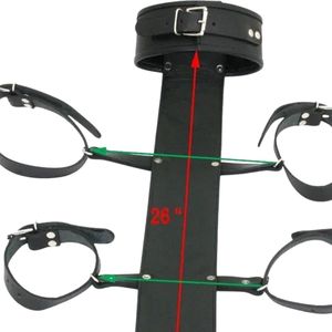 Cowhide Leather Wrist and <b>Thigh</b> <b>Cuffs</b> with Soft Padding and Buckle Closure - Product Image 3