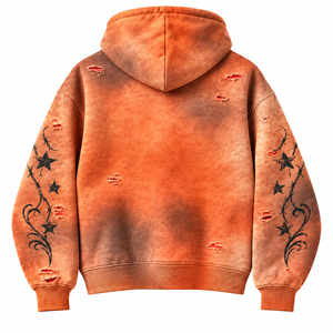 Sudadera Unisex Extra Grande de Felpa Francesa Ecológica con Estampado Personalizado, Diseño Vintage con Bolsillo y Estrella, Ropa de Invierno - Product Image 2