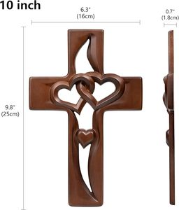 Cruz de Madera Premium a Bajo Precio, Cruz Religiosa para Colgar en la Pared, para el Hogar, la Iglesia, la Oración y la Decoración Espiritual, por M/S SHAAD HANDICRAFTS - Product Image 1