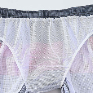 Shorts de bain pour hommes à rayures florales, séchage rapide, taille élastique avec cordon de serrage, shorts de plage d'été, logo personnalisé OEM - Product Image 3