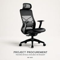 Chaise de bureau moderne et colorée à dossier haut en maille avec appui-tête, siège rembourré, cadre à dossier croisé et base à cinq branches pour espaces de travail.