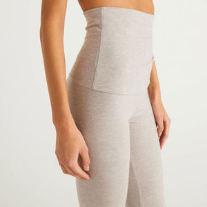 Women <b>Legging</b> Mid Waist Breathable Seamless Cotton Bamboo Fiber Casual Sport Gym Fitness Workout Short Custom Logo OEM - Product Image 4