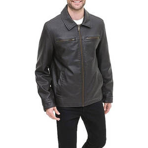 Chaqueta de Invierno para Hombre, Chaqueta Larga de Cuero Real con Cuello de Piel, Estilo Motero Clásico, Chaqueta Personalizada de Alta Calidad, Ropa de Invierno de Cuero Cálida - Product Image 3