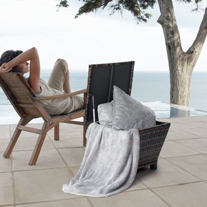 Tavolino laterale in vimini rattan con contenitore per patio, marrone, piccolo, SAME 46755449 - Product Image 6