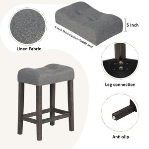 Set Tavolo Bar con 4 Prese Elettriche e Sedie Comode per Uso Dietro Divano, Include 3 Sgabelli Imbottiti - Product Image 6