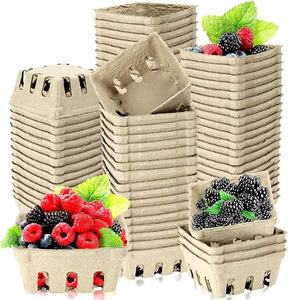 Dernier design, emballage en pâte moulée écologique sans produits chimiques, paniers pour la culture de baies biologiques, transport de micro-légumes - Product Image 5
