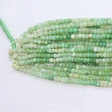 Cuentas facetadas de crisoprasa natural de 4-4.5 mm, cuentas sueltas de crisoprasa verde, hilo de 12.5 pulgadas para la fabricación de joyería. - Product Image 3