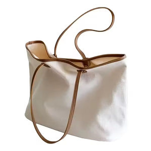 Sac de shopping en toile personnalisé, écologique, grande capacité, motif imprimé rayé, réutilisable pour un usage quotidien, personnalisable - Product Image 2