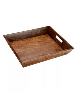 Rectangular Wooden Serving Tray Handmade Modern Tabletop Decorative Platter <b>Wood</b> Craft Home Decoration - Product Image 1