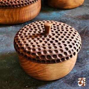 Tarro de almacenamiento de madera multiusos con tapa hermética para cocina, despensa, baño y oficina. - Product Image 3