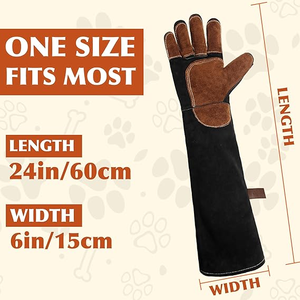 Gants de soudeur JNA Group en polyéthylène 7 oz 16 pouces avec manchette de sécurité, fonction tactile, résistants aux déchirures pour la couture et le soudage sans accroc - Product Image 2