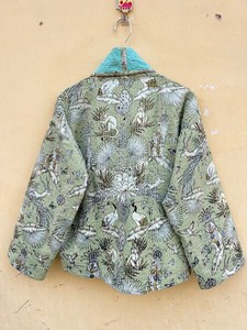 Couette indienne faite à la main 100% coton écologique matelassée anti-plis respirante séchage rapide imprimée numériquement avec poche avant Automne/Hiver - Product Image 5