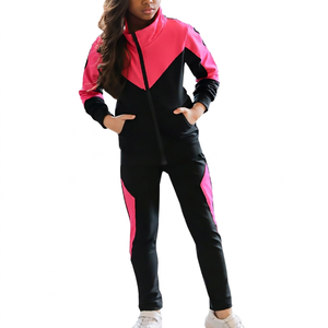 Survêtement color block pour femme, fermeture éclair intégrale, col montant, style sportif, avec poches latérales, idéal pour l'automne - Product Image 6