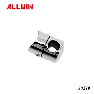 Support de main courante baclony à bouton en tube rond en acier inoxydable de conception moderne avec adaptateur en verre - Product Image 6