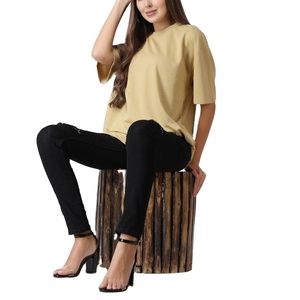 Camisetas de mujer de algodón y poliéster de alta calidad, camiseta ajustada suave con logotipo personalizado para mujer con proveedor de logotipo de Bangladesh - Product Image 1