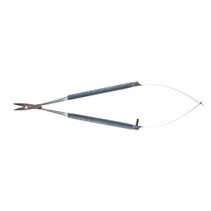 Tijeras Oftálmicas de Micro Punta de Acero Inoxidable de Alta Calidad Kamiyama de 18 cm, Mango Redondo Recto, Abrazadera Manual, Micro Tijeras - Product Image 4