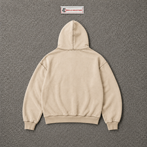 Sudadera con capucha beige extragrande con cremallera, patrón en relieve, estilo urbano, sudadera con capucha y cremallera completa, informal, unisex, moda de invierno - Product Image 6