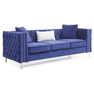 Divano Blu Paige G829A S di Glory Furniture, Elegante Arredamento per Soggiorno - Product Image 2