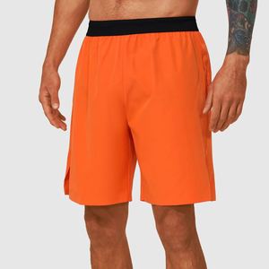 <b>Men's</b> Orange Board <b>Shorts</b> Mid Waist Elastic Quick Dry Solid Color Casual <b>Bermuda</b> <b>Shorts</b> - Product Image 1