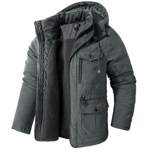 Chándal Deportivo de Invierno para Hombre, de Tela Resistente de Poliéster/Algodón, Chaqueta con Cremallera Completa, Transpirable, Color Sólido - Product Image 2
