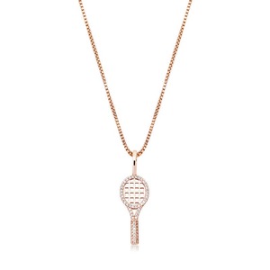 Joyería de Moda, Collar con Colgante de Raqueta de Diamantes en Plata de Ley 925, Regalo de Joyería - Product Image 6