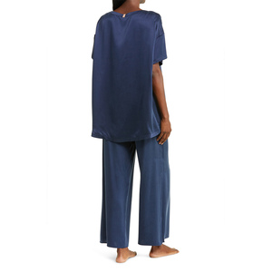 Conjunto de pijama de seda para mujer, ropa de dormir de verano, traje de noche de seda para damas, ropa de dormir para el hogar. - Product Image 3