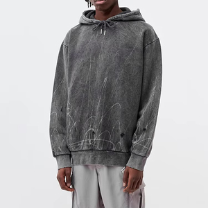 Sweat à capuche ample pour homme en coton molletonné épais, tissé vintage, coupe ajustée, séchage rapide, qualité supérieure, idéal pour l'hiver - Product Image 5