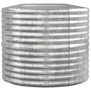 Lit surélevé de jardin en acier enduit de poudre argent 144.9 "x 31.5" x 26.8" - Product Image 4