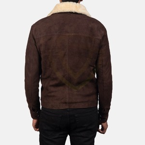 2026 Top Trending Men <b>Suede</b> <b>Jacket</b> Top Vintage Look Winter Fabric Men <b>Suede</b> Leather <b>Jacket</b> - Product Image 5