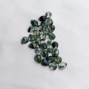 Cabujones de Ágata Musgosa Natural de 5x7mm, Corte Rosa, Forma de Pera y Lágrima, Pulidos, Sueltos, a Granel, Gema Personalizada para Fabricación de Joyas, Proveedor - Product Image 2